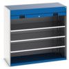 Cubio Storage Cabinet, 2 Roller Shutter Doors, Blue, 1200 x 1300 x 1300mm thumbnail-0