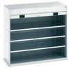 Cubio Storage Cabinet, 2 Roller Shutter Doors, Light Grey, 1200 x 1300 x 1300mm thumbnail-0