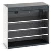 Cubio Storage Cabinet, 2 Roller Shutter Doors, Anthracite Grey, 1200 x 1300 x 1300mm thumbnail-0