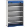 Cubio Storage Cabinet, 2 Roller Shutter Doors, Blue, 2000 x 1300 x 1300mm thumbnail-0