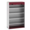 Cubio Storage Cabinet, 2 Roller Shutter Doors, Red, 2000 x 1300 x 1300mm thumbnail-0