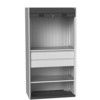 Cubio Storage Cabinet, 2 Doors, Anthracite Grey, 2000 x 1300 x 1300mm thumbnail-0