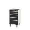 Cubio Mobile Storage Cabinet, 5 Drawers, Light Grey, 980 x 525 x 525mm thumbnail-0