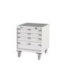 Cubio Mobile Storage Cabinet, 5 Drawers, Light Grey, 980 x 525 x 525mm thumbnail-0