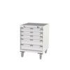 Cubio Mobile Storage Cabinet, 5 Drawers, Light Grey, 980 x 525 x 525mm thumbnail-0