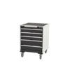 Cubio Mobile Storage Cabinet, 5 Drawers, Light Grey, 980 x 525 x 525mm thumbnail-0