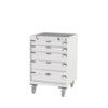 Cubio Mobile Storage Cabinet, 5 Drawers, Light Grey, 980 x 650 x 650mm thumbnail-0