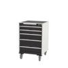 Cubio Mobile Storage Cabinet, 5 Drawers, Anthracite Grey/Light Grey, 980 x 650 x 650mm thumbnail-0