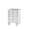 Cubio Mobile Storage Cabinet, 5 Drawers, Light Grey, 980 x 650 x 650mm thumbnail-0