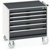 Cubio Mobile Storage Cabinet, 3 Drawers, Anthracite Grey/Light Grey, 880 x 800 x 650mm thumbnail-0