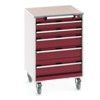 CUBIO MOBILE DRAWER CABINET 650x650x990 W/ 5 DRAWERS LINO WORKTOP thumbnail-0