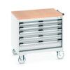 CUBIO MOBILE DRAWER CABINET 800x650x790 W/ 5 DRAWERS MPX WORKTOP thumbnail-0