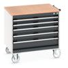 CUBIO MOBILE DRAWER CABINET 800x650x790 W/ 5 DRAWERS MPX WORKTOP thumbnail-0