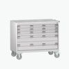 Cubio Mobile Storage Cabinet, 5 Drawers, Light Grey, 880 x 1050 x 650mm thumbnail-0