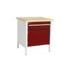 CUBIO STORAGE BENCH 778-1.3 WITH MPX WORKTOP-LIGHT GREY/RED thumbnail-0