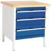 CUBIO STORAGE BENCH 778-1.4 WITH MPX WORKTOP-LIGHT GREY/BLUE thumbnail-0