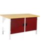 CUBIO STORAGE BENCH 1578-1.2 WITH MPX WORKTOP-LIGHT GREY/RED thumbnail-0