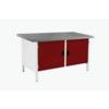 CUBIO STORAGE BENCH 1578-3.2 WITH LINO WORKTOP-LIGHT GREY/RED thumbnail-0