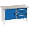 CUBIO STORAGE BENCH 1578-3.3 WITH LINO WORKTOP-LIGHT GREY/BLUE thumbnail-0