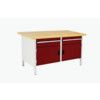 CUBIO STORAGE BENCH 1578-1.4 WITH MPX WORKTOP-LIGHT GREY/RED thumbnail-0