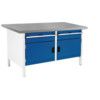 CUBIO STORAGE BENCH 1578-3.4 WITH LINO WORKTOP-LIGHT GREY/BLUE thumbnail-0