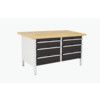 CUBIO STORAGE BENCH 1578-1.5 WITH MPX WORKTOP-LIGHT/ANTH GREY thumbnail-0