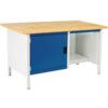 CUBIO STORAGE BENCH 1578-1.6 WITH MPX WORKTOP-LIGHT GREY/BLUE thumbnail-0