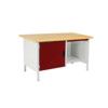 CUBIO STORAGE BENCH 1578-1.6 WITH MPX WORKTOP-LIGHT GREY/RED thumbnail-0