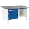 CUBIO STORAGE BENCH 1578-3.7 WITH LINO WORKTOP-LIGHT GREY/BLUE thumbnail-0