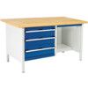 CUBIO STORAGE BENCH 1578-1.8 WITH MPX WORKTOP-LIGHT GREY/BLUE thumbnail-0