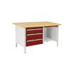 CUBIO STORAGE BENCH 1578-1.8 WITH MPX WORKTOP-LIGHT GREY/RED thumbnail-0