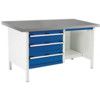 CUBIO STORAGE BENCH 1578-3.8 WITH LINO WORKTOP-LIGHT GREY/BLUE thumbnail-0