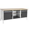 CUBIO STORAGE BENCH 2078-1.2 WITH MPX WORKTOP-LIGHT/ANTH GREY thumbnail-0