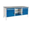 CUBIO STORAGE BENCH 2078-3.2 WITH LINO WORKTOP-LIGHT GREY/BLUE thumbnail-0