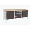 CUBIO STORAGE BENCH 2078-1.3 WITH MPX WORKTOP-LIGHT/ANTH GREY thumbnail-0