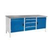 CUBIO STORAGE BENCH 2078-3.3 WITH LINO WORKTOP-LIGHT GREY/BLUE thumbnail-0