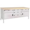 CUBIO STORAGE BENCH 2078-1.6 WITH MPX WORKTOP-LIGHT GREY thumbnail-0