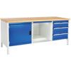 CUBIO STORAGE BENCH 2078-1.8 WITH MPX WORKTOP-LIGHT GREY/BLUE thumbnail-0