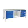 CUBIO STORAGE BENCH 2078-3.8 WITH LINO WORKTOP-LIGHT GREY/BLUE thumbnail-0