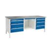 CUBIO STORAGE BENCH 2078-3.9 WITH LINO WORKTOP-LIGHT GREY/BLUE thumbnail-0