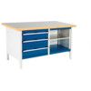 CUBIO STORAGE BENCH 1578-3.11 WITH LINO WORKTOP-LIGHT GREY/BLUE thumbnail-0