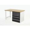 Cubio Hevay Duty Workbench with Cabinet, Anthracite Grey, 840mm thumbnail-0