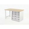 CUBIO PEDESTAL BENCH 2078 WITH MPX TOP & 668-5 CABINET-LIGHT GREY thumbnail-0