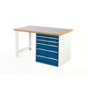 CUBIO PEDESTAL BENCH 2078 W/ LINO TOP & 668-5 CABINET L-GREY/BLUE thumbnail-0