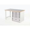 CUBIO PEDESTAL BENCH 2078 WITH LINO TOP & 668-6 CABINET-LIGHT GREY thumbnail-0