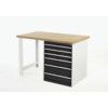 Cubio Hevay Duty Workbench with Cabinet, Anthracite Grey, 940mm x 1500mm x 750mm thumbnail-0