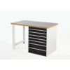 Cubio Hevay Duty Workbench with Cabinet, Anthracite Grey, 940mm x 1500mm x 750mm thumbnail-0