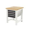 CUBIO WORKSTAND + 3 DRAWER CABINET W/ MPX WORKTOP-LIGHT/ANTH GREY thumbnail-0