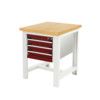 CUBIO WORKSTAND + 3 DRAWER CABINET WITH MPX WORKTOP-LIGHT GREY/RED thumbnail-0