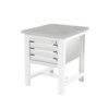 CUBIO WORKSTAND + 3 DRAWER CABINET WITH LINO WORKTOP-LIGHT GREY thumbnail-0